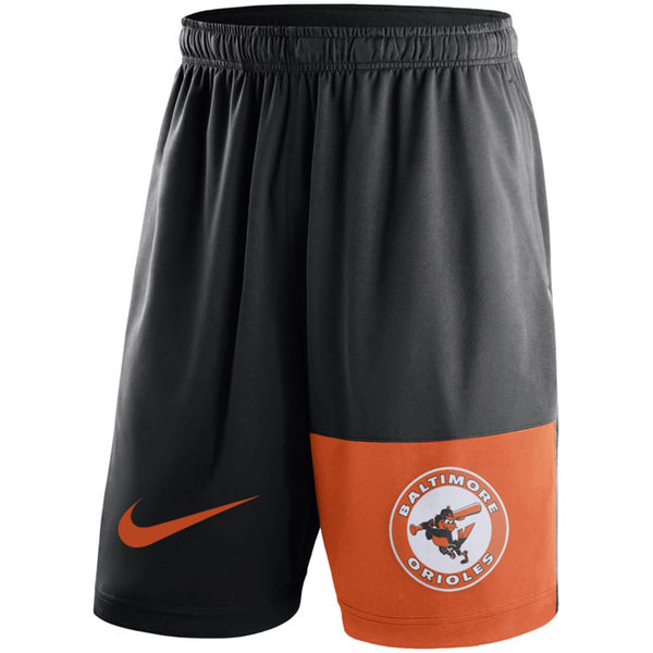Men's Baltimore Orioles Nike Black Cooperstown Collection Dry Fly Shorts